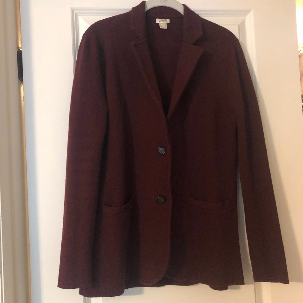 J.Crew Factory Sweater Blazer Maroon Size Small